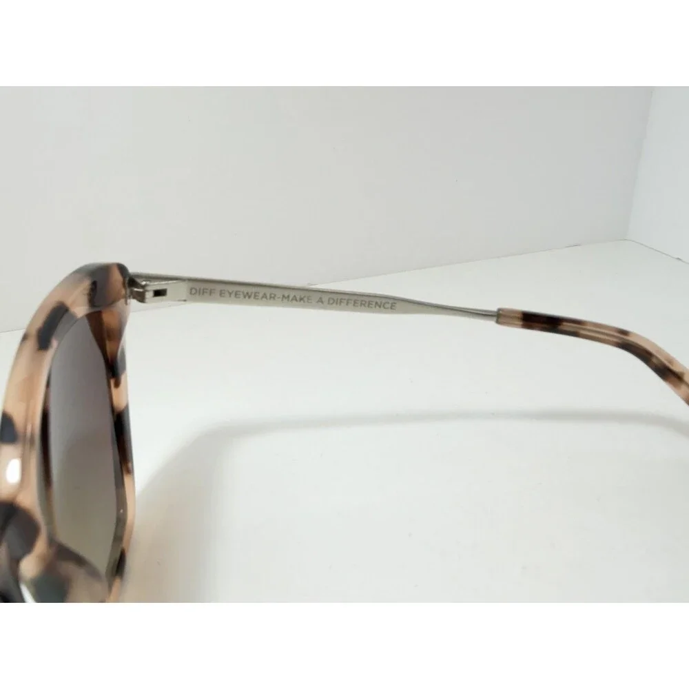 DIFF Eyewear Becky II Cat Eye Sunglasses Women's Pink Tortoise Mirrored Gradient